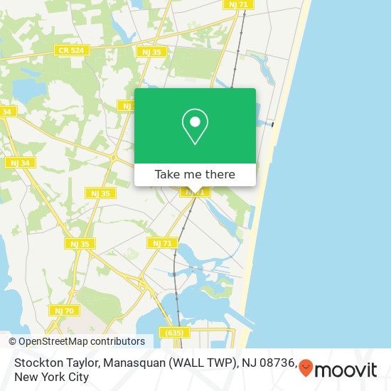 Stockton Taylor, Manasquan (WALL TWP), NJ 08736 map