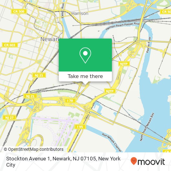 Stockton Avenue 1, Newark, NJ 07105 map