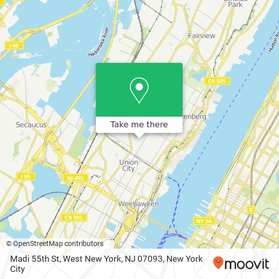 Mapa de Madi 55th St, West New York, NJ 07093