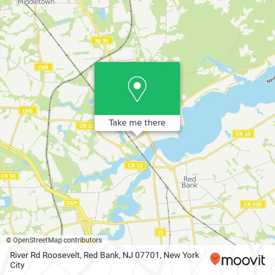 River Rd Roosevelt, Red Bank, NJ 07701 map