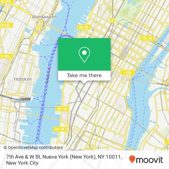 7th Ave & W St, Nueva York (New York), NY 10011 map