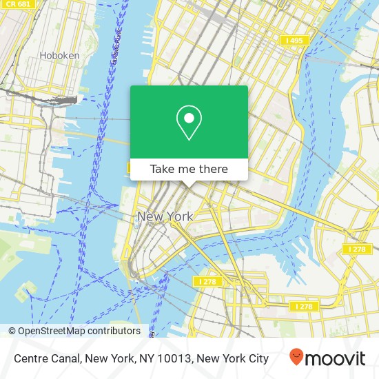 Mapa de Centre Canal, New York, NY 10013