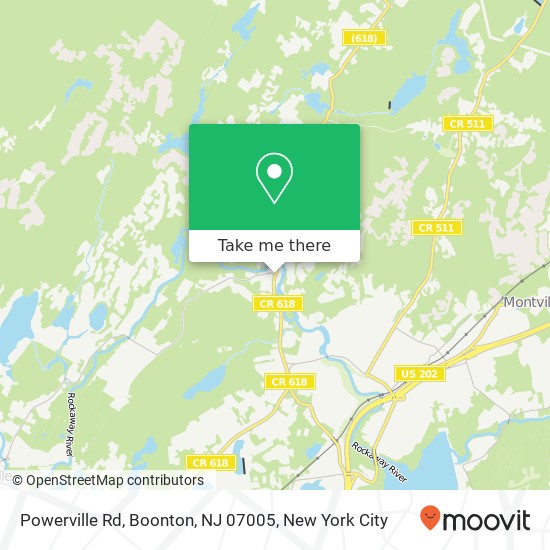 Mapa de Powerville Rd, Boonton, NJ 07005
