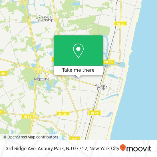 3rd Ridge Ave, Asbury Park, NJ 07712 map