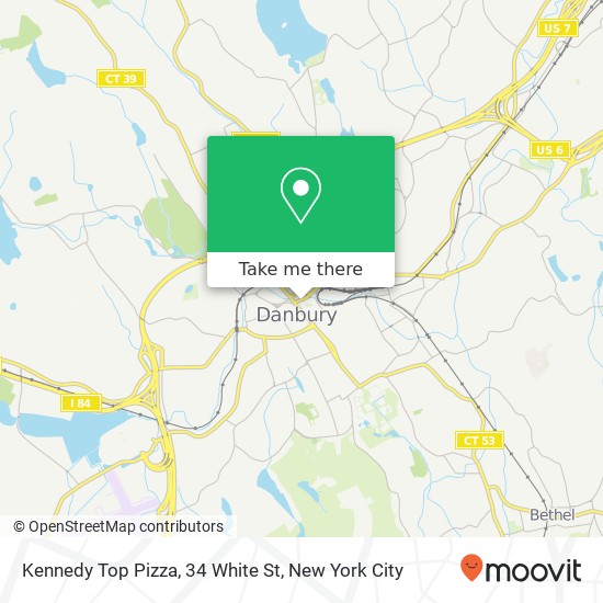 Kennedy Top Pizza, 34 White St map