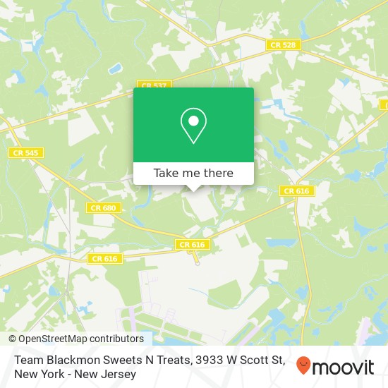 Mapa de Team Blackmon Sweets N Treats, 3933 W Scott St