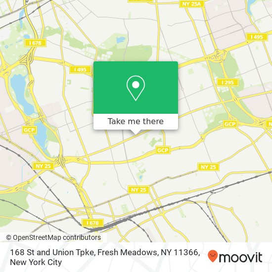 Mapa de 168 St and Union Tpke, Fresh Meadows, NY 11366