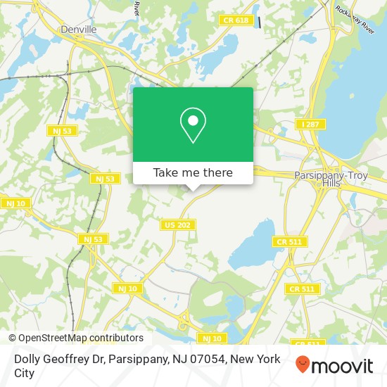 Dolly Geoffrey Dr, Parsippany, NJ 07054 map