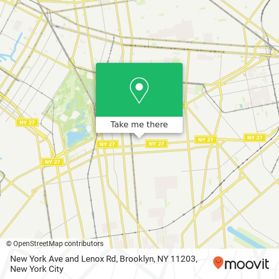 New York Ave and Lenox Rd, Brooklyn, NY 11203 map