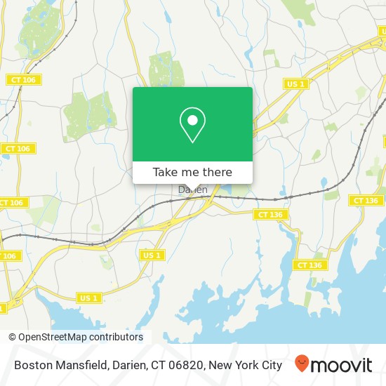 Mapa de Boston Mansfield, Darien, CT 06820