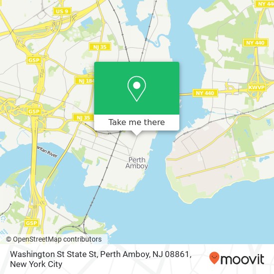 Washington St State St, Perth Amboy, NJ 08861 map