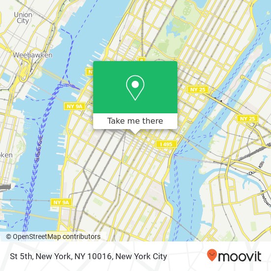 Mapa de St 5th, New York, NY 10016