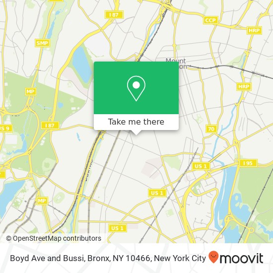 Mapa de Boyd Ave and Bussi, Bronx, NY 10466