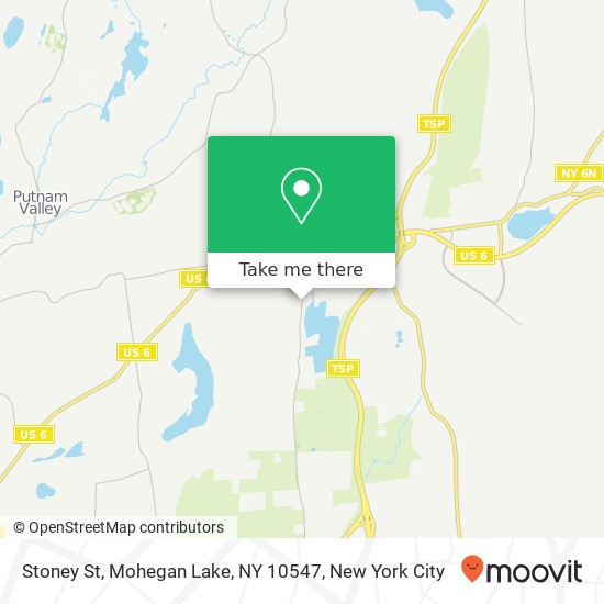 Mapa de Stoney St, Mohegan Lake, NY 10547