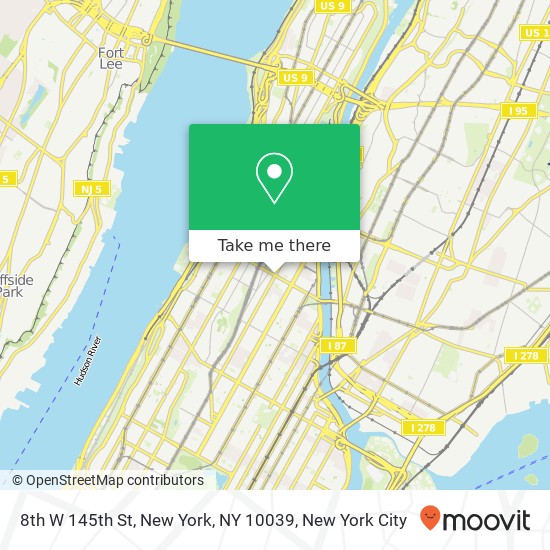 8th W 145th St, New York, NY 10039 map