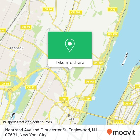 Mapa de Nostrand Ave and Gloucester St, Englewood, NJ 07631