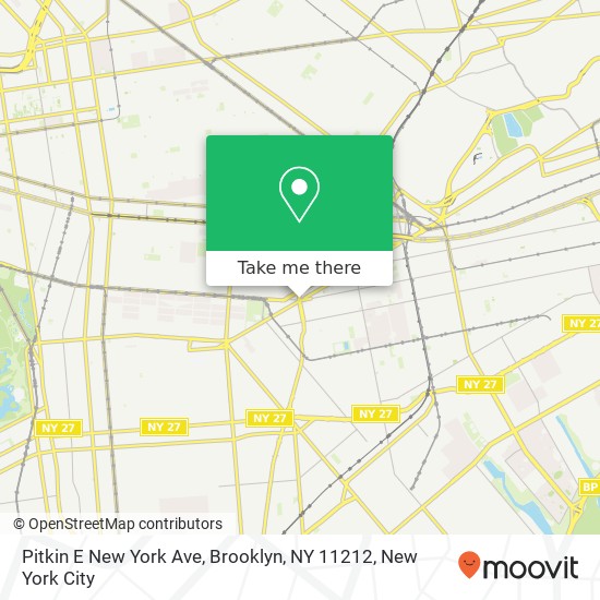 Mapa de Pitkin E New York Ave, Brooklyn, NY 11212