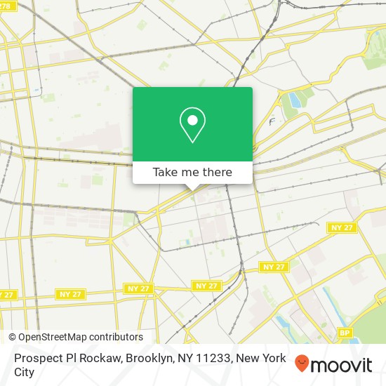 Mapa de Prospect Pl Rockaw, Brooklyn, NY 11233