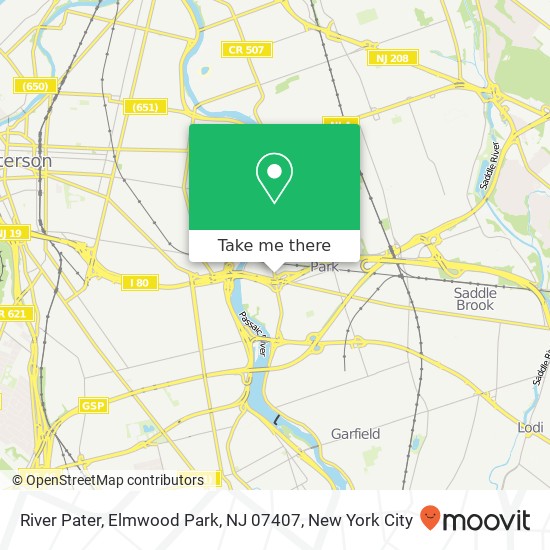 Mapa de River Pater, Elmwood Park, NJ 07407