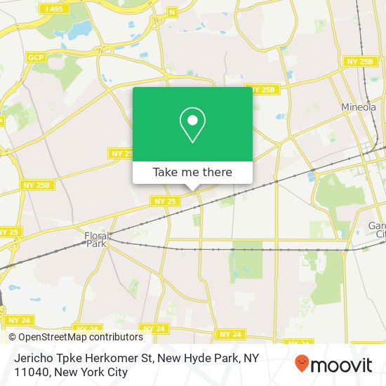 Mapa de Jericho Tpke Herkomer St, New Hyde Park, NY 11040