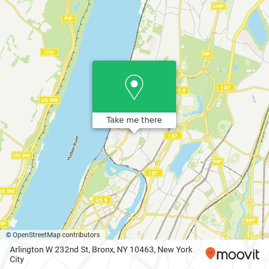 Arlington W 232nd St, Bronx, NY 10463 map