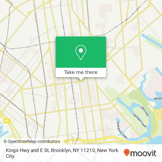 Mapa de Kings Hwy and E St, Brooklyn, NY 11210