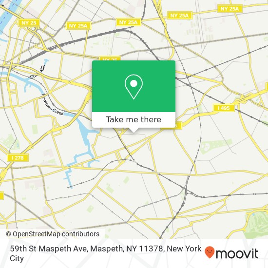 Mapa de 59th St Maspeth Ave, Maspeth, NY 11378