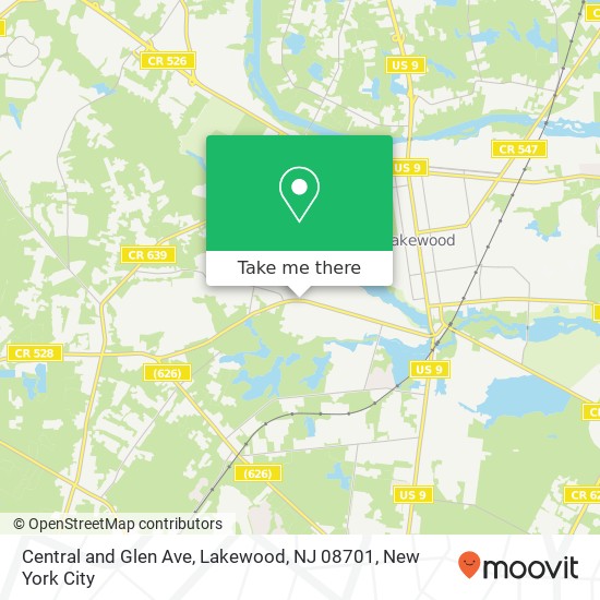Central and Glen Ave, Lakewood, NJ 08701 map