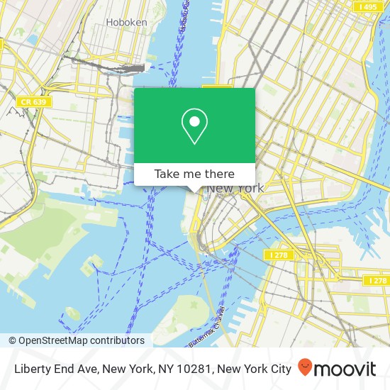 Mapa de Liberty End Ave, New York, NY 10281