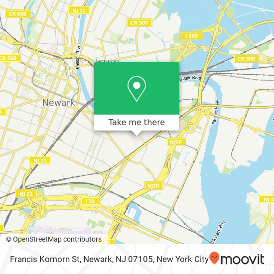 Francis Komorn St, Newark, NJ 07105 map