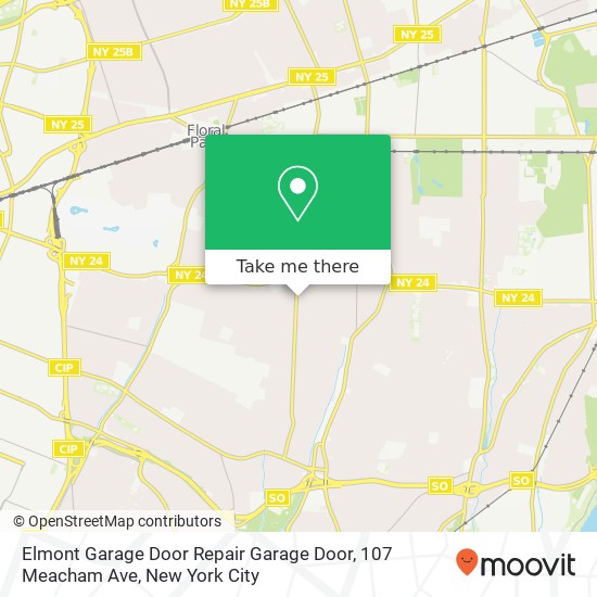 Mapa de Elmont Garage Door Repair Garage Door, 107 Meacham Ave