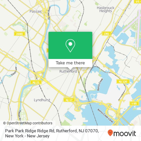 Park Park Ridge Ridge Rd, Rutherford, NJ 07070 map