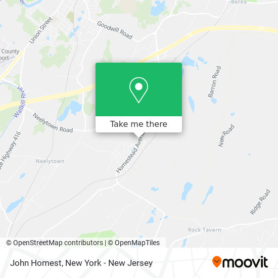 John Homest, Maybrook, NY 12543 map