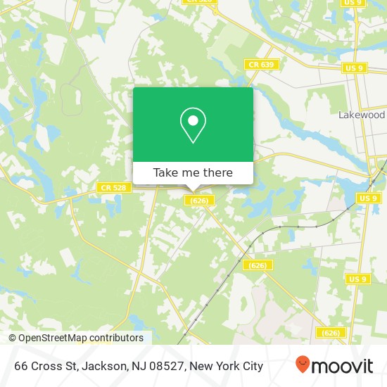 Mapa de 66 Cross St, Jackson, NJ 08527