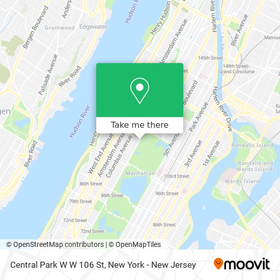 Mapa de Central Park W W 106 St