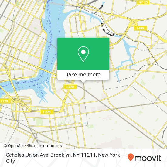 Scholes Union Ave, Brooklyn, NY 11211 map