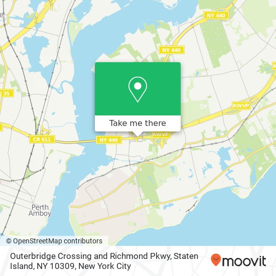Mapa de Outerbridge Crossing and Richmond Pkwy, Staten Island, NY 10309