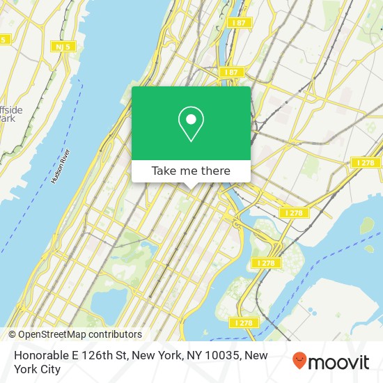 Honorable E 126th St, New York, NY 10035 map