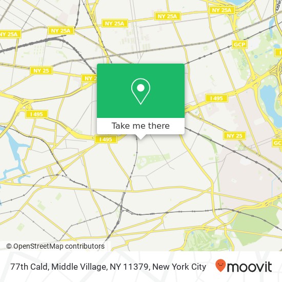 Mapa de 77th Cald, Middle Village, NY 11379