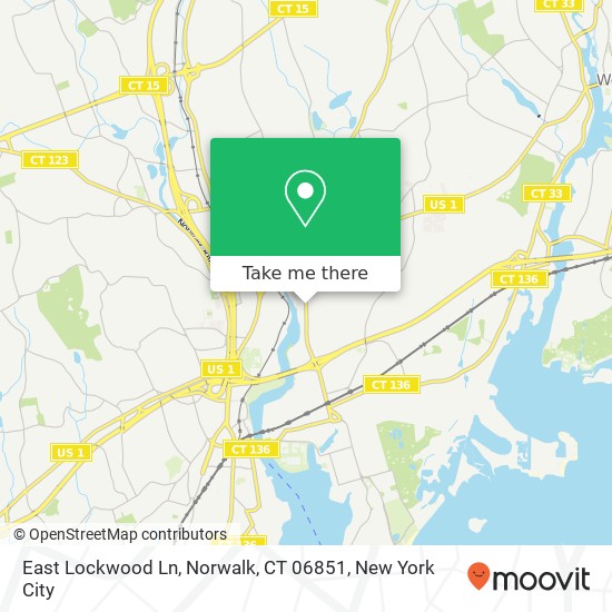 Mapa de East Lockwood Ln, Norwalk, CT 06851