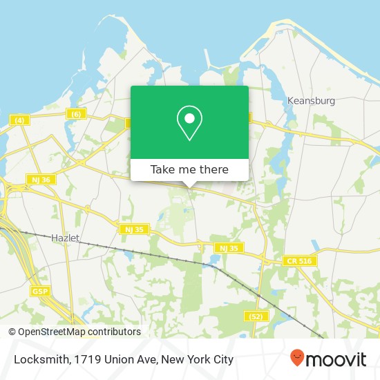 Mapa de Locksmith, 1719 Union Ave