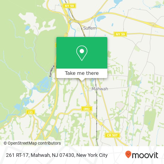 Mapa de 261 RT-17, Mahwah, NJ 07430