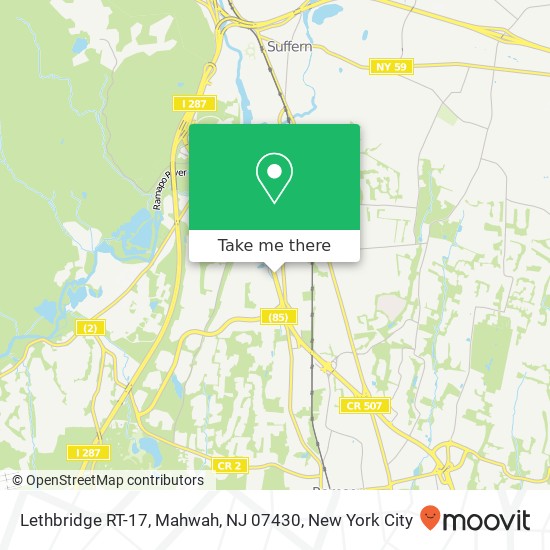 Lethbridge RT-17, Mahwah, NJ 07430 map