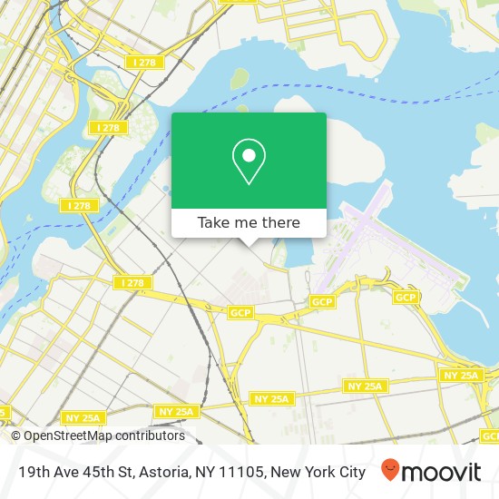 19th Ave 45th St, Astoria, NY 11105 map