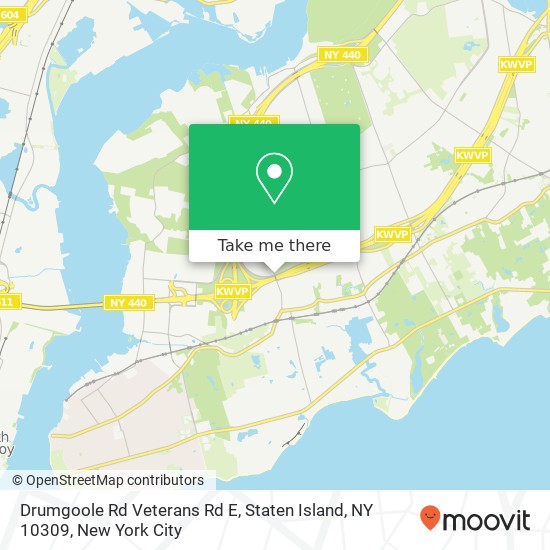 Mapa de Drumgoole Rd Veterans Rd E, Staten Island, NY 10309
