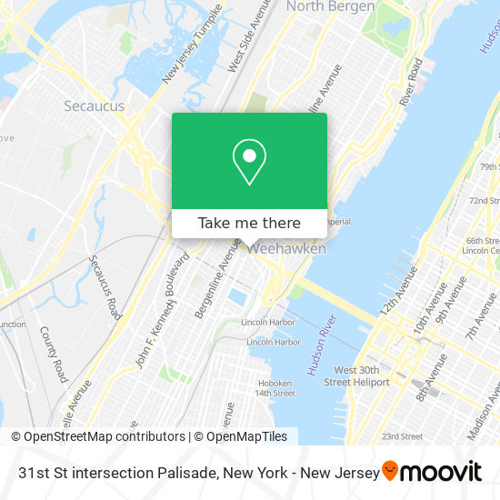 Mapa de 31st St intersection Palisade