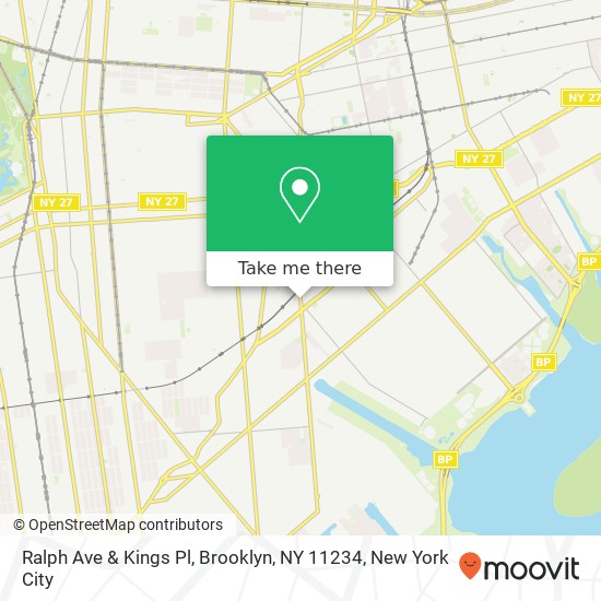 Mapa de Ralph Ave & Kings Pl, Brooklyn, NY 11234