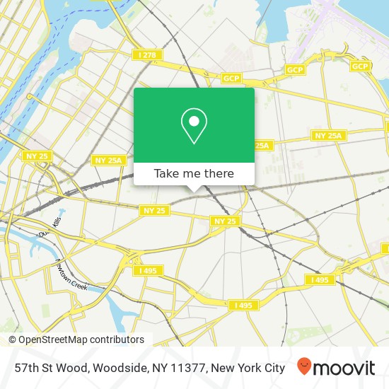 57th St Wood, Woodside, NY 11377 map