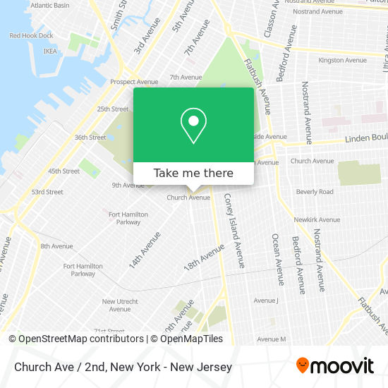 Mapa de Church Ave / 2nd