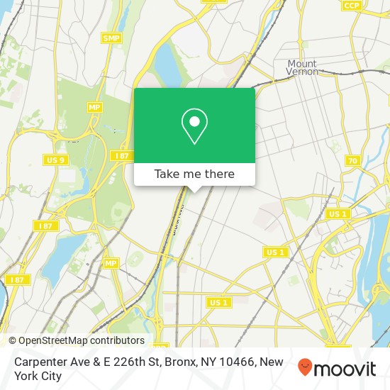 Carpenter Ave & E 226th St, Bronx, NY 10466 map